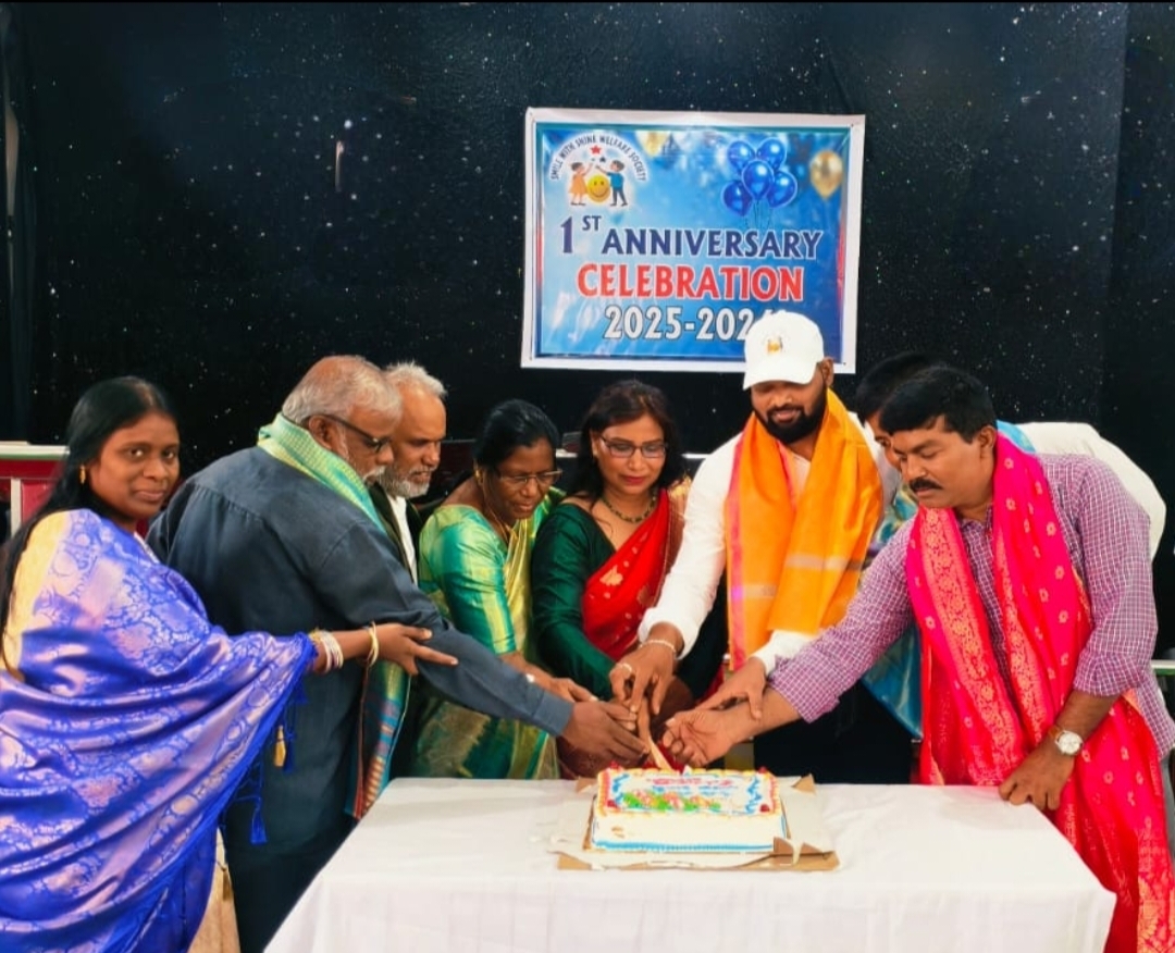 Elderly guests sharing lunch at the Smile With Shine anniversary gathering