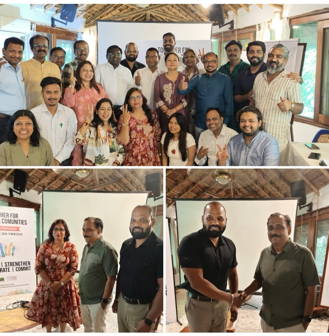 Group of grassroots NGO leaders with the Smile Foundation CEO