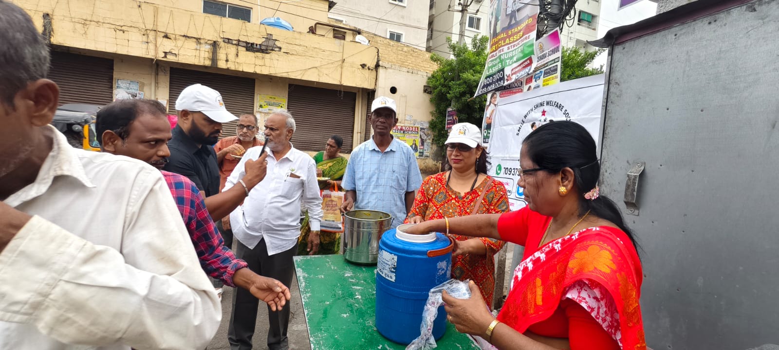 200 plates served on a Hyderabad coolie adda during the June 23, 2026 Tuesday Breakfast Drive