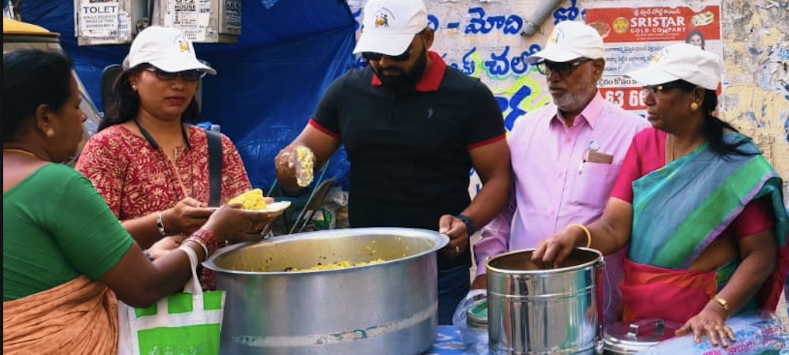 Smile With Shine Welfare Society serving warm homemade breakfast on the July 14, 2026 Tuesday Breakfast Donation Drive in Hyderabad — sponsored by Smt. Sarika Garu